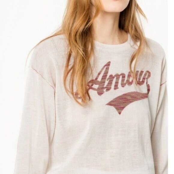 ZADIG & VOLTAIRE $368 Amour Extra Fine Merino Wool Sweater Ivory Size XS - Picture 2 of 9